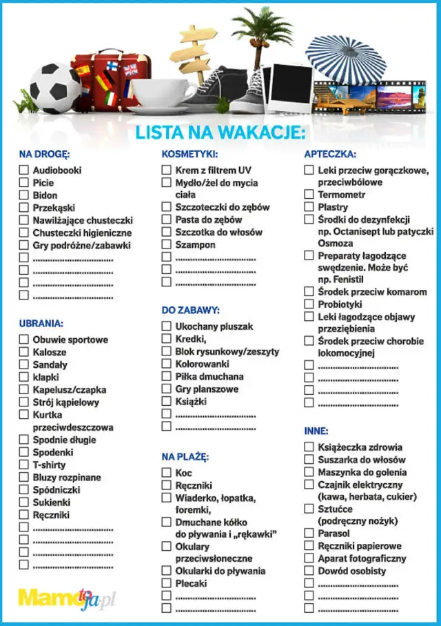 Co zabrać na wakacje: ubrania i praktyczne wskazówki na wyjazd