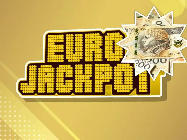Napis "EURO JACKPOT" obok banknotów 200 zł.