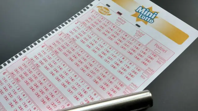 Kupon gry Mini Lotto z zaznaczonymi polami wyboru liczb.