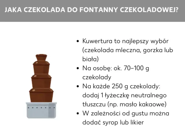 Jaka czekolada do fontanny? Wybierz idealną i uniknij wpadek!