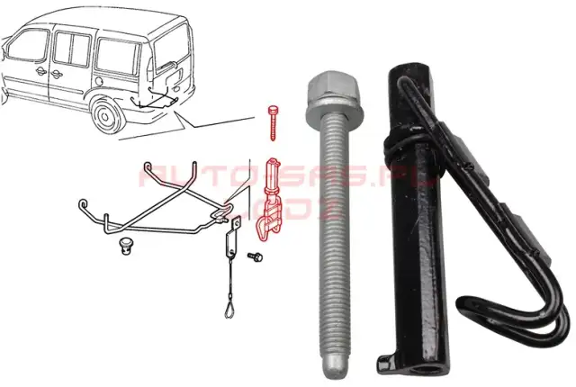 Jak opuścić koło zapasowe Fiat Doblo? Instrukcja krok po kroku