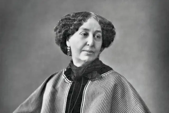 Portret George Sand, autorki wielu wspaniałych książek, w eleganckiej kreacji.