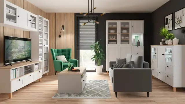 Dekoracja szafki pod TV: 3 zasady, które odmienią Twój salon