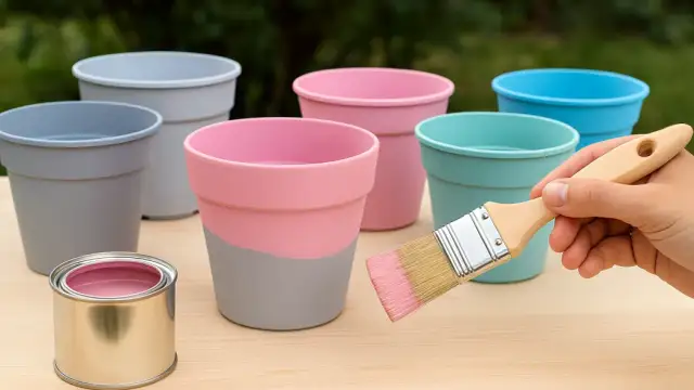 Czym pomalować plastikowe doniczki ogrodowe, by trwały dłużej?