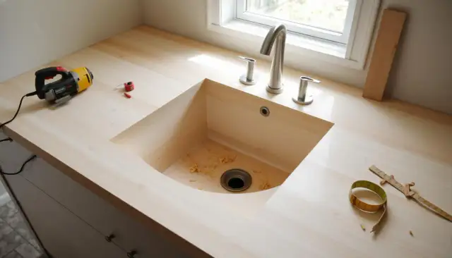 Czym wyciąć otwór w blacie kuchennym, by uniknąć uszkodzeń?