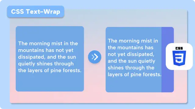 CSS Text-Wrap: przykład jak wyjustować tekst w HTML. Porównanie tekstu przed i po zastosowaniu stylów.