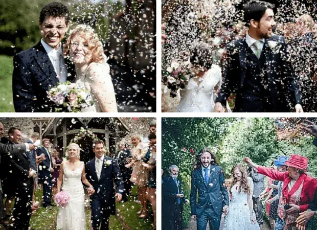 Jakie konfetti na ślub – wybierz idealne do stylu i tematu uroczystości