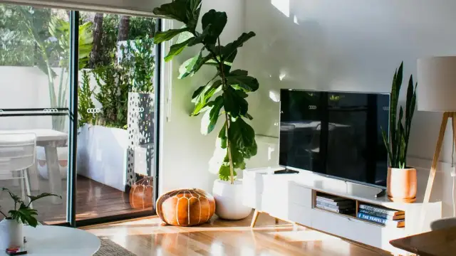 Co nad telewizorem? 10+ pomysłów na stylową ścianę w salonie