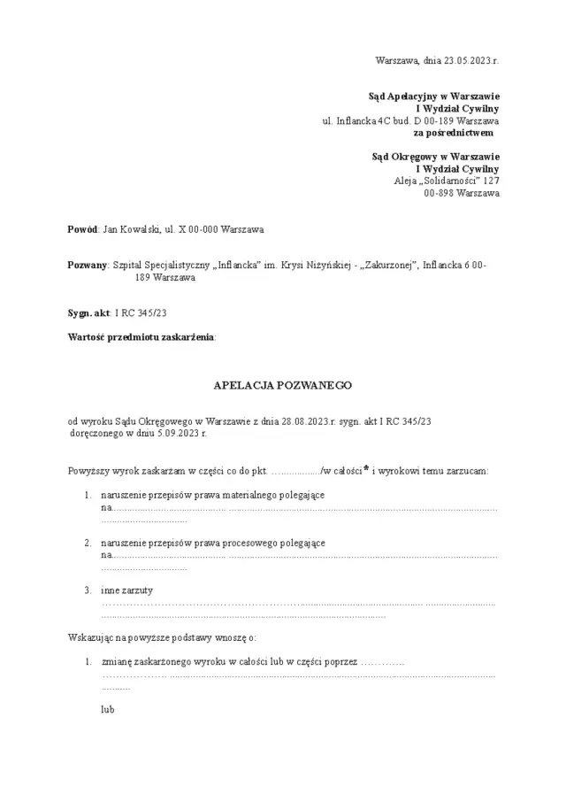 Ile kosztuje apelacja w sprawie cywilnej? Poznaj ukryte wydatki