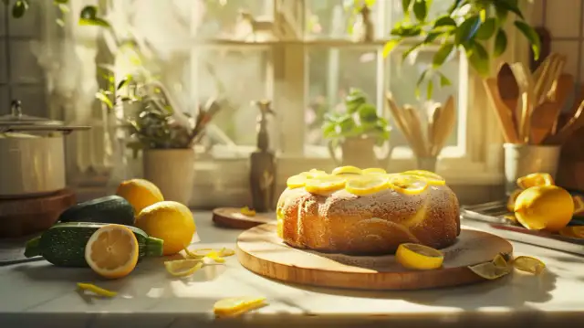 Cytrynowe ciasto z cukinii - Przepis na wilgotne ciasto cytrynowe