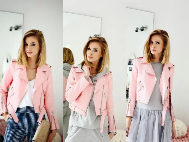 Różowa ramoneska stylizacje - inspirujące zestawienia na każdą okazję