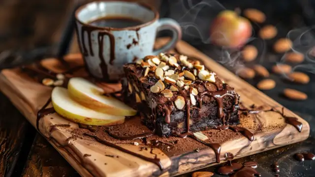 Brownie z jabłkami - Jak zrobić zdrowe brownie z białej fasoli i jabłek?