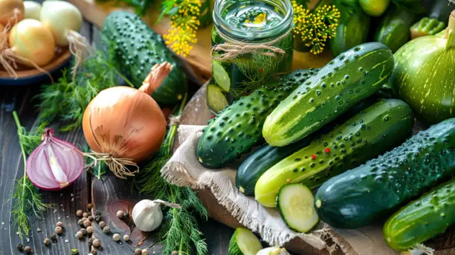 Szwedzka sałatka z cukinii i ogórków na zimę - przepis krok po kroku
