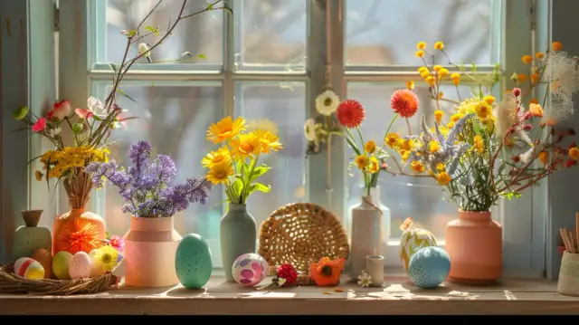 Ozdoby wielkanocne na okna: 7 wiosennych inspiracji