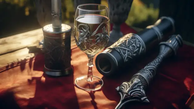 Wiedźmin z dostępem oficjalnego wina Grand Cru przeznaczonego do Corvo Bianco