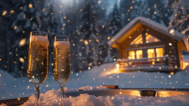 Domek z jacuzzi dla dwojga: Romantyczny wypoczynek na sylwestra