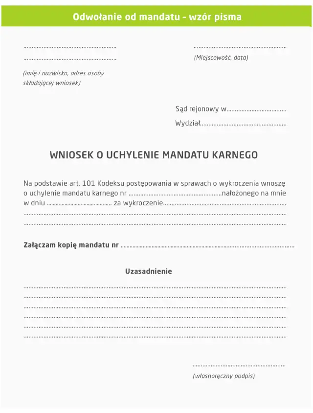 Jak napisać odwołanie od mandatu i uniknąć kary – praktyczny poradnik krok po kroku