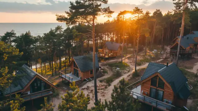 Lubiatowo domki: Wygodne domki Bosman w Lubiatowie