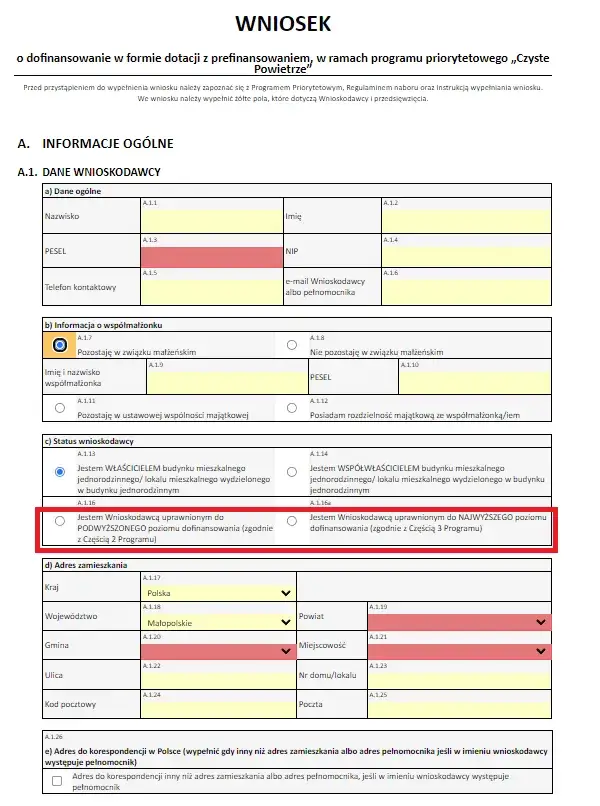 Jak uniknąć błędów i złożyć wniosek o dofinansowanie Czyste Powietrze krok po kroku