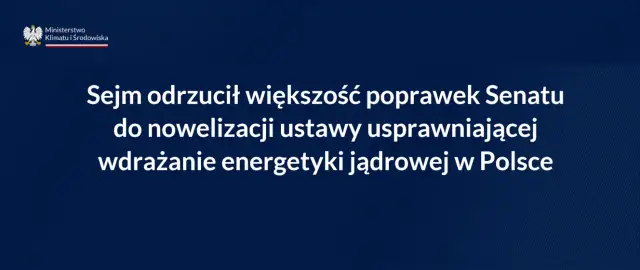 Jaką większością Sejm odrzucił poprawki Senatu i co to oznacza?