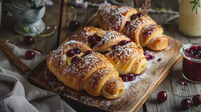 Drożdżówka z wiśniami - Jak zrobić drożdżówki z wiśniami i serem