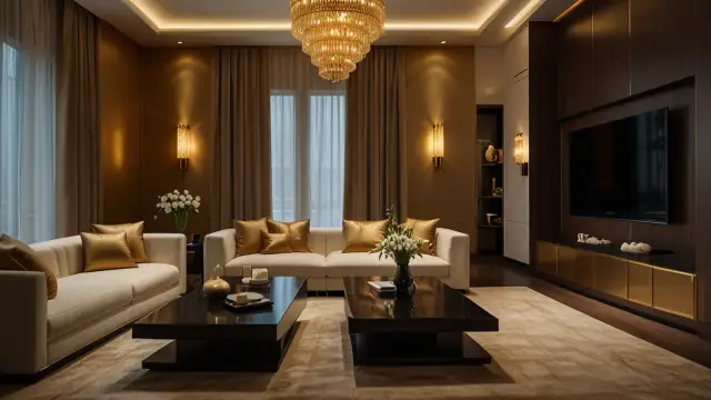 Jak wybrać elegancką złotą lampę do salonu? Inspiracje i pomysły 