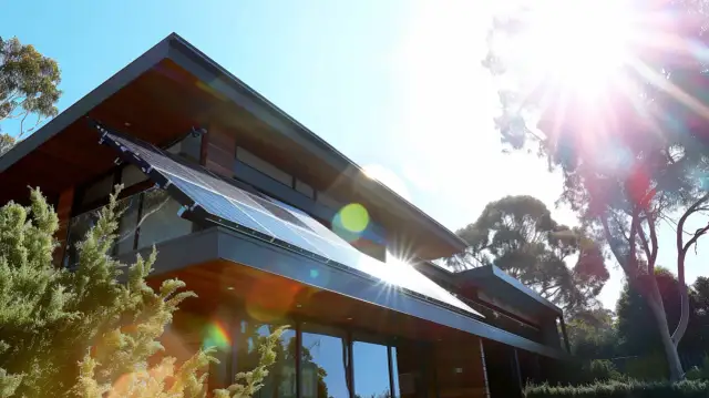 Optymalny kąt nachylenia paneli fotowoltaicznych pod kątem 15 stopni na dachu domu