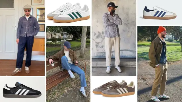Outfits irresistibles para hombres con zapatillas adidas samba