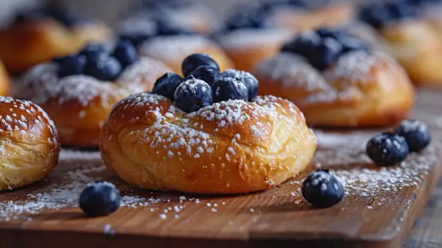 Jagodzianki z Thermomix - Przepis na bułki z jagodami w Thermomix