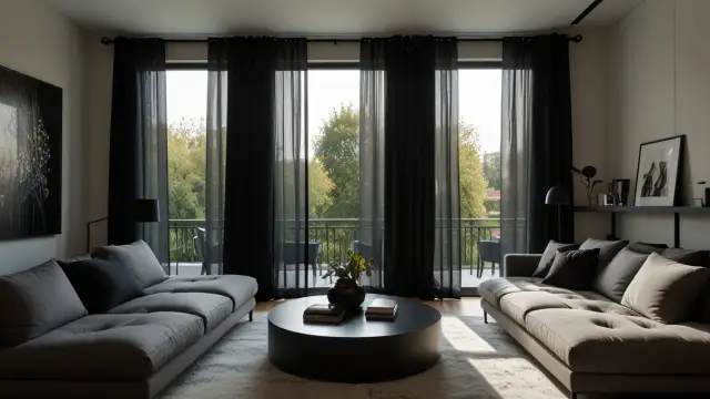 Karnisz w salonie - odkryj czarne akcenty we wnętrzu Twojego salonu