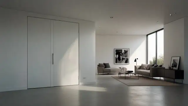 Białe drzwi ukryte: Sekret eleganckiego i przestronnego wnętrza
