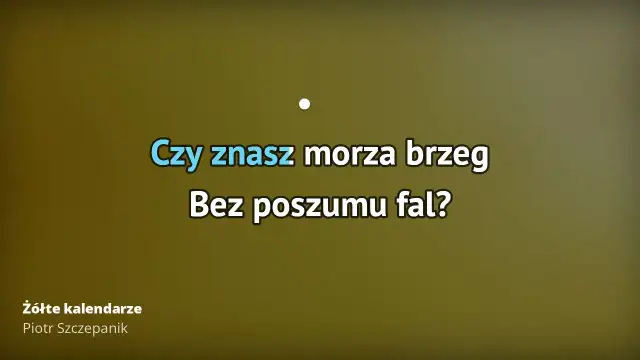 Czy znasz morza brzeg? Odkryj głębię znaczenia w piosence Szczepanika