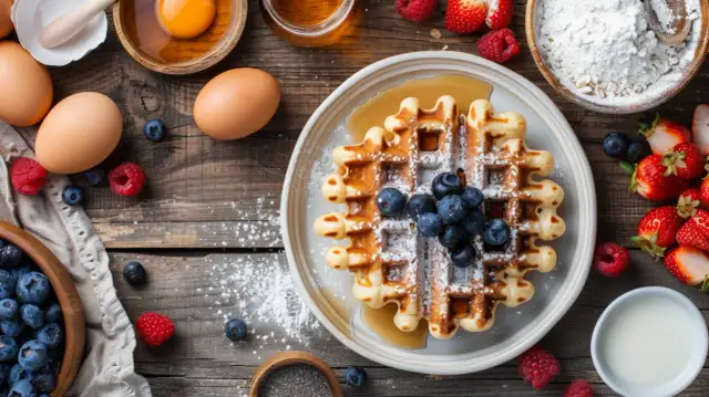 Gofry pełnoziarniste - Przepis na zdrowe gofry z mąki pełnoziarnistej