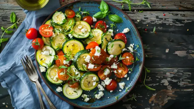 Cukinia z fetą - Przepis na pyszną cukinię z pomidorami i serem
