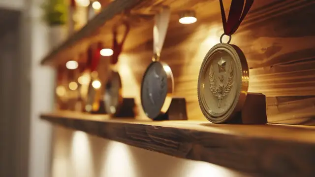 Półka na medale: Jakie półki są najlepsze do eksponowania medali i pucharów?