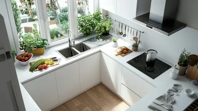 Mała kuchnia narożna: Jak optymalnie zagospodarować przestrzeń w kuchni?