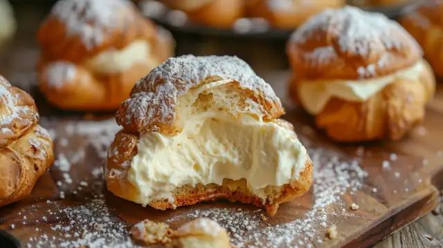 Ptysie z kremem karpatkowym - duże lub mini - sprawdzony przepis