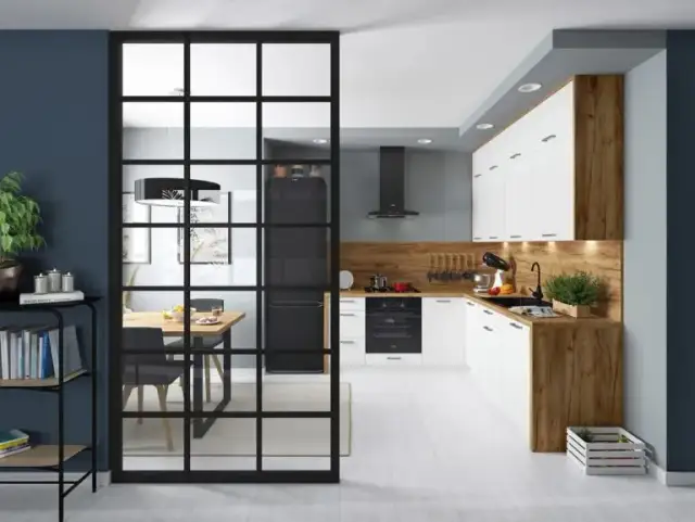 Jak oddzielić kuchnię od przedpokoju: 10 kreatywnych rozwiązań
