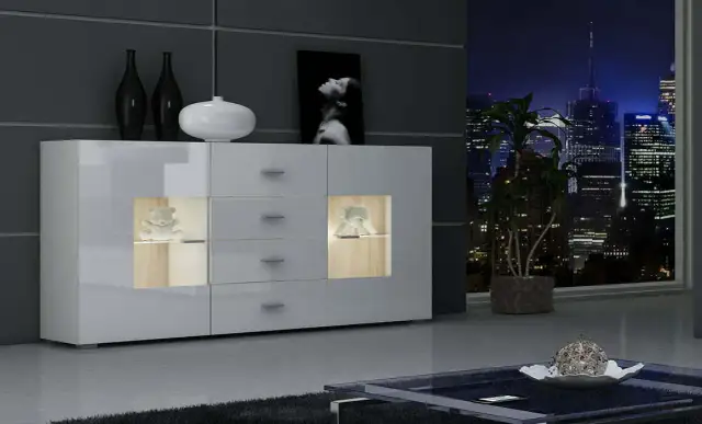 Eleganckie białe komody do salonu: jak wybrać idealny mebel