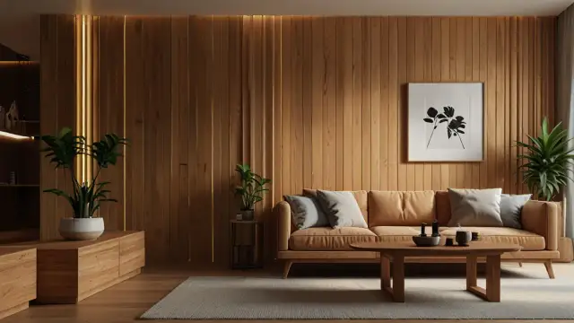 Lamele drewniane na ścianę w salonie: Stylowe i nowoczesne rozwiązania