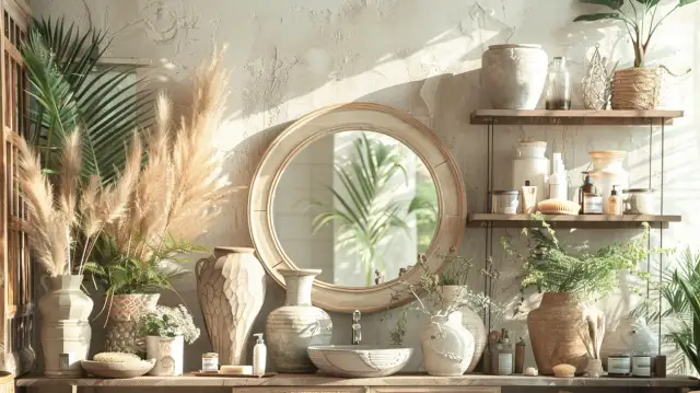 Ozdoby do łazienki na półki i ściany: 7 pomysłów
