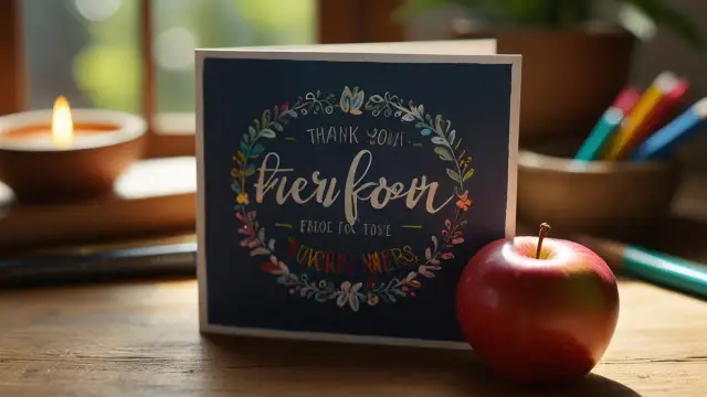 Kartki dla nauczyciela: Jak podziękować za trud edukacji?