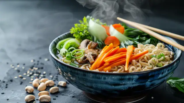 Makaron ramen z warzywami - Szybki przepis na chiński makaron z warzywami