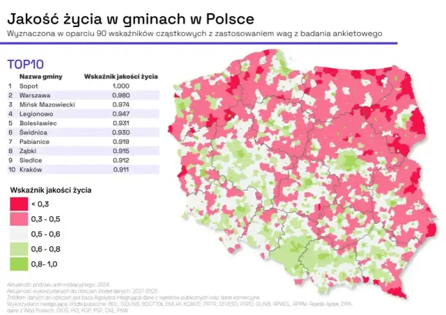 Najszczęśliwsze miasta w Polsce 2025: Ranking i gdzie żyje się najlepiej
