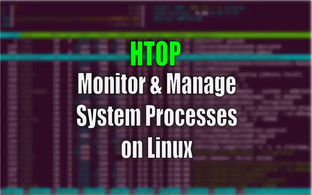 HTOP: Monitoruj i zarządzaj procesami systemowymi na Linuxie. Widok terminala z listą procesów.