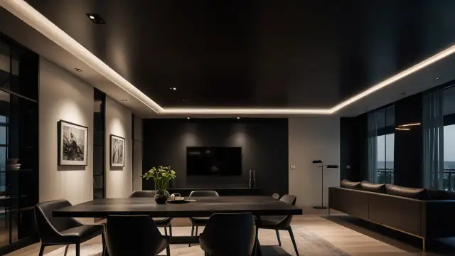 Sufit napinany czarny: wybór, montaż i jak wprowadzić do nowoczesnego wnętrza?