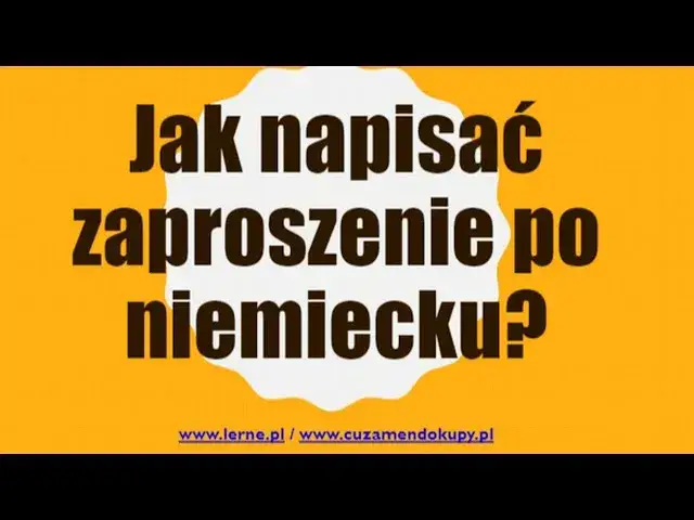 Jak napisać zaproszenie po niemiecku? Wzory i zasady