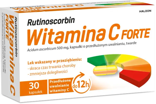 Rutinoscorbin Witamina C Forte, lek wskazany w przeziębieniu, skraca czas choroby i zmniejsza dolegliwości.