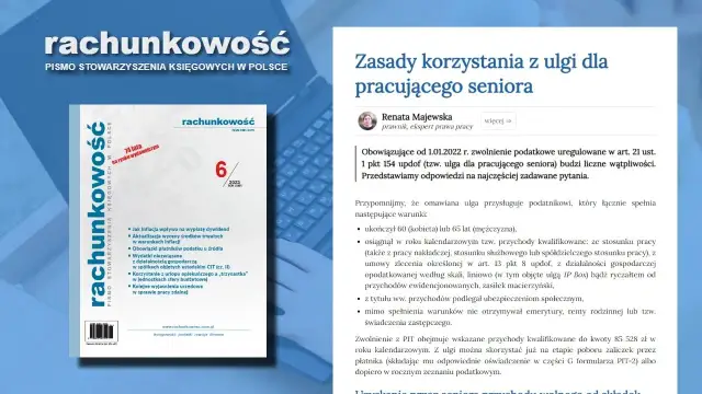 Ulga dla pracujących seniorów – jak uniknąć wysokich podatków?