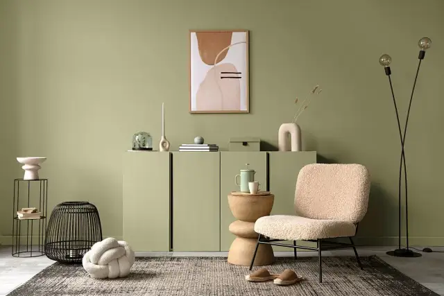 Szałwiowy, drewno, złoto: Sekret harmonii wnętrz